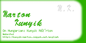 marton kunyik business card